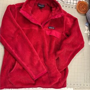 Patagonia Bright Red Fleece Pullover